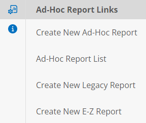 8. View/Run Ad-Hoc Report - Ad-Hoc Report Wizard